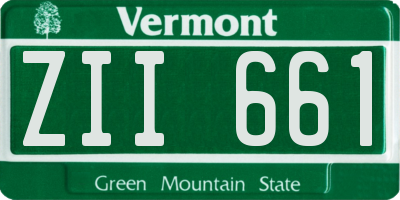 VT license plate ZII661