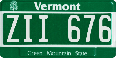 VT license plate ZII676