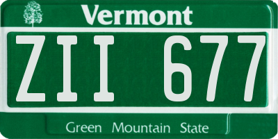 VT license plate ZII677