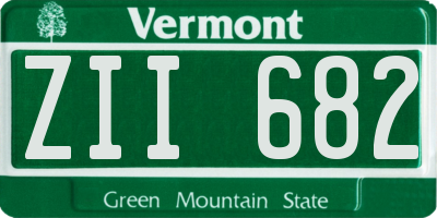 VT license plate ZII682