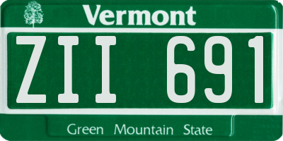 VT license plate ZII691
