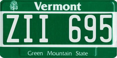 VT license plate ZII695