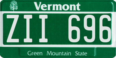 VT license plate ZII696