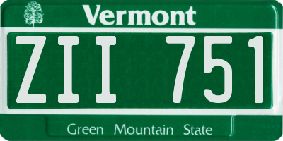 VT license plate ZII751