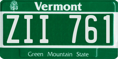VT license plate ZII761