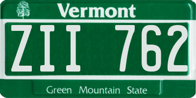 VT license plate ZII762