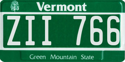 VT license plate ZII766