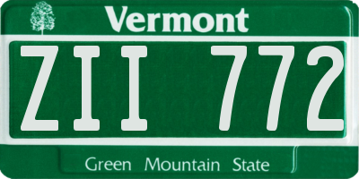 VT license plate ZII772
