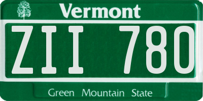 VT license plate ZII780
