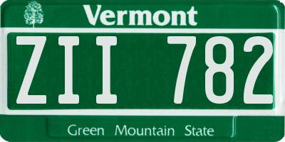 VT license plate ZII782