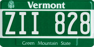 VT license plate ZII828