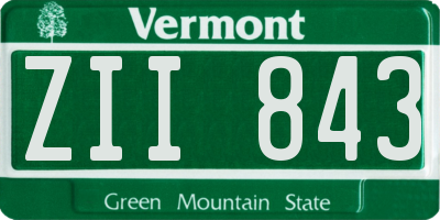 VT license plate ZII843