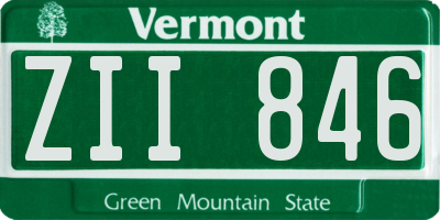 VT license plate ZII846