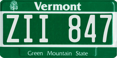VT license plate ZII847