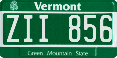 VT license plate ZII856
