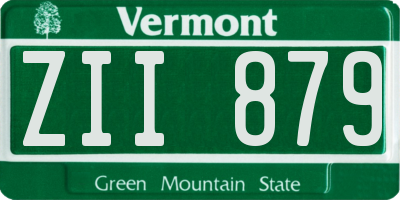 VT license plate ZII879