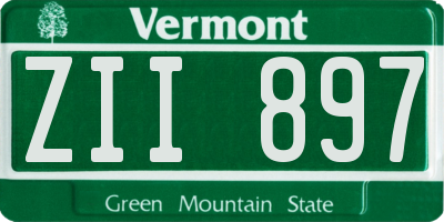 VT license plate ZII897