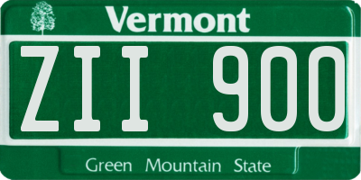 VT license plate ZII900