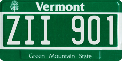 VT license plate ZII901