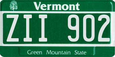 VT license plate ZII902