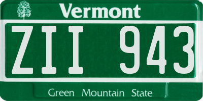 VT license plate ZII943
