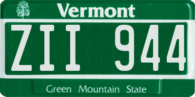 VT license plate ZII944