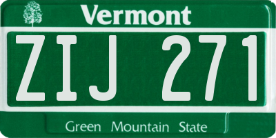 VT license plate ZIJ271
