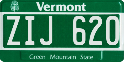 VT license plate ZIJ620