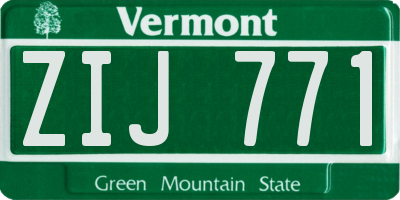 VT license plate ZIJ771