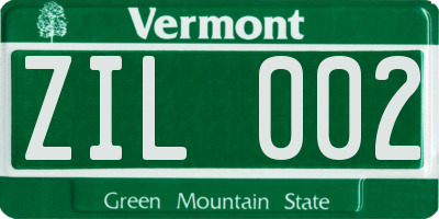 VT license plate ZIL002