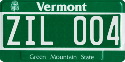 VT license plate ZIL004