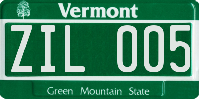 VT license plate ZIL005