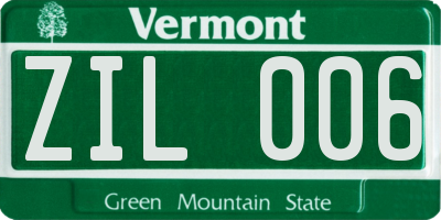 VT license plate ZIL006