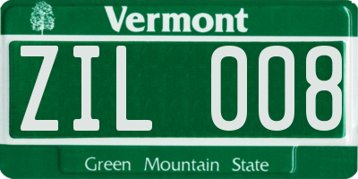 VT license plate ZIL008