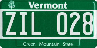 VT license plate ZIL028