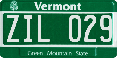 VT license plate ZIL029
