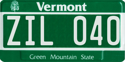 VT license plate ZIL040