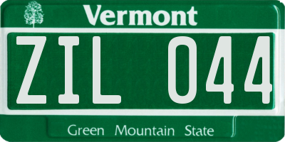 VT license plate ZIL044