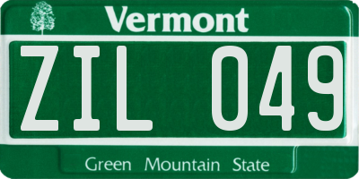 VT license plate ZIL049