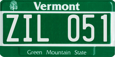VT license plate ZIL051