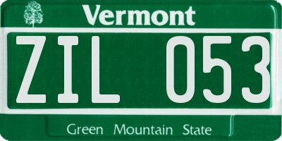 VT license plate ZIL053