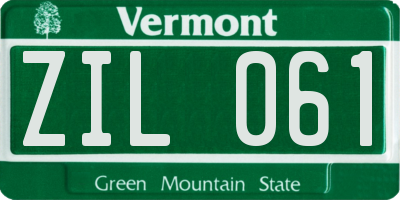 VT license plate ZIL061