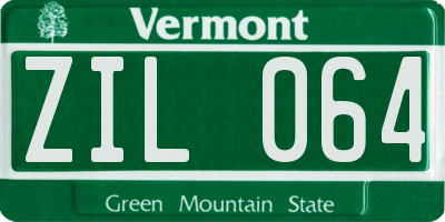 VT license plate ZIL064