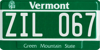 VT license plate ZIL067