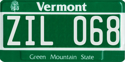 VT license plate ZIL068