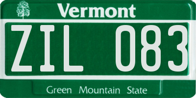 VT license plate ZIL083