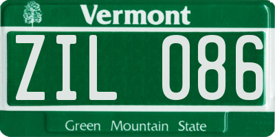VT license plate ZIL086