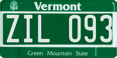 VT license plate ZIL093