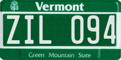 VT license plate ZIL094