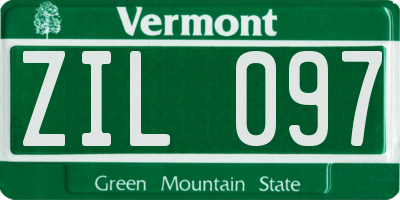 VT license plate ZIL097